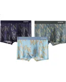 Jianjiang Mesh Breathable Underwear for Men, Summer Ice Silk Men's Underwear, Antibacterial Men's Boxer Briefs, Ultra-Thin Seamless, 3-Pack