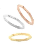 Calvin Klein CK Lucky Square Style Steel Color & Gold Color & Rose Gold Color Unisex Ring Holiday Gift 35000509B