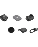 DJI Mic Mini Transmitter (Carbon Black), Mini Wireless Noise-Cancelling Button Clip Microphone for Interviews, Live Streaming, And Vlog Recording