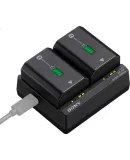 SONY BC-ZD1 Dual-Slot Charger, SONY Mirrorless Camera FZ100 Charger, Compatible with A7RM5/A7RM4/A7M4/A7M3/A7CM2/A6700/FX30 And Others