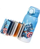 Disney Children's Insulated Cup, 316 Stainless Steel Straw Direct Drinking Water Bottle, Kindergarten And Elementary School Student Dual Drinking Water Bottle, Captain America