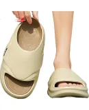 XTEP Men's Sports Slippers, Shark Sandals, Thick-Soled Outdoor Slippers, Couple Style Slide Sandals A017 Khaki 44-45