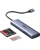 UGREEN USB3.0 CF Card Reader Dock, Supports CF/MS/SD/TF Four Cards Simultaneous Reading, Suitable for Camera Dash Cam Monitor Memory Card Storage Card, Cable Length 0.2m