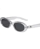 Boshide Sunglasses, Cat Eye Sunglasses, Suitable for Women with Clear Frame, High-End Cat Eye Sunglasses, Transparent Gray Frame with Black And Gray Lenses