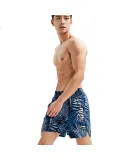 Li-Ning Men's Quick-Dry Beach Shorts, Water-Friendly Swim Trunks, 2025 New Style Men's Anti-Embarrassment Summer Surfing Swim Shorts, Short Boxer Briefs