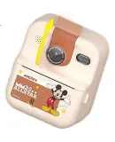 Disney Children's Camera, Instant Print Camera for Students, Error Correction Printer, Photo Printing for Travel, Direct Photo Printing, Doodle Function, Colorful Birthday Gift for Boys And Girls, HD02 Mickey Mouse