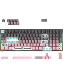HP GK600FS Mechanical Keyboard Hot-Swappable for Office, E-Sports And Gaming, Wired, Compatible with Desktop And Laptop Computers, Side-Engraved Gradient Glacier Blue Tea Switches, 99 Keys