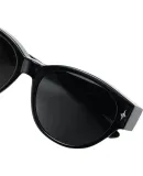 Boshide Clip-On Sunglasses, Polarized Sunglasses for Nearsighted Glasses, Cat-Eye Sunglasses for Square And Round Faces, Slimming Effect, Glossy Black Frame with Gray Lenses