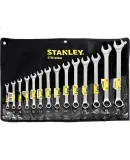 STANLEY Dual-Purpose Wrench Set, Plum Blossom Open-End Wrench, B Series 14-Piece Set (8-24mm), STMT80946-8