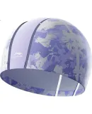 Li-Ning Swimming Cap for Men And Women, Long Hair Waterproof PU Coating Swim Cap, Fashionable Ear Protection Non-Binding Printed Swim Cap 6611 Purple