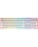 HP K10F Mechanical Feel Keyboard Gradient Pink Backlit Keyboard Gaming Office Universal Wired Keyboard Comfortable Wear-resistant Metal Panel 26-Key Anti-ghosting