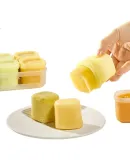 Contenedor de almacenamiento de alimentos de silicona PLODON para puré de bebé, bandeja para congelador, organizador de alimentos para bebé con bandejas de hielo individuales
