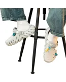 CROCS Unisex Bobo Hole Shoes, Outdoor Casual Fashion Beach Shoes, Closed-Toe Slippers, 207937-1FT, Size 42-43