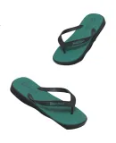 Paul Frank Flip-Flops for Men, Large Size, Summer Sandals, Outdoor Wear, Non-Slip, Durable, Thong Sandals, Beach Shoes, Green, Size 44-45