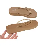 FOOTOPPO Women's Flip-Flops for Summer Outdoor Wear, Thick-Soled Thong Sandals with Non-Slip Soles, Soft Beach Sandals for Wome