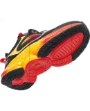 XTEP Children's Shoes, Boys' Toddler Mesh Leather Rotating Buckle Breathable Non-Slip Running Shoes, Black/light Crimson, Size 29