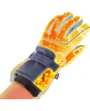 XTEP Children's Warm Gloves, Winter Fleece-Lined Thickened, for Boys And Girls, Cycling Windproof And Cold-Resistant, Cartoon Five-Finger Design, for Skiing, Ages 5-12