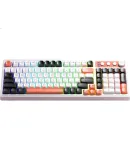 HP K110 Mechanical Feel Keyboard, Black White Orange Tri-Color, 98-Key Layout, Wired USB Gaming Laptop, 26-Key Anti-Ghosting
