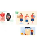 HONOR Band 10 Standard Edition in Coast Blue, Morning Health Report, Heart Health Guardian, Smart Fitness Tracker with Heart Rate And Blood Oxygen Monitoring, Gift for Boyfriend