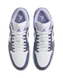 NIKE Men's Casual Shoes, Jordan AJ1 Low-Top Sneakers, 553558-145 Purple And White, Size 44.5
