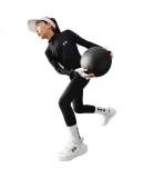 Under Armour Girls' Spring Knitted Comfortable Sports Set, Children's Sportswear Set 251213176, Black, 150cm