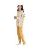Dushiliren Women's Pajama Set, Pure Cotton Long-Sleeve Spring And Autumn Thin Style, Suitable for Outdoor Wear, Winter Long-Sleeve Pants, Plus Size Women's Loungewear