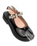Aokang Girls' Leather Shoes, Soft-Soled, Spring 2026 New Style, Little Girl Mary Jane Princess Shoes, Fashionable Girls' Footwear
