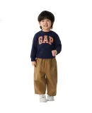 GAP [Unisex for Older Kids] Boys And Girls Spring 2025 New Logo Contrast Color Long-Sleeve Sweatshirt 687330