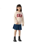 GAP [Same Style for Older And Younger Kids] Boys And Girls Spring 2025 New Logo Contrast Color Long-Sleeve Sweatshirt 687330