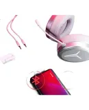 Lenovo Savior Y360 2.4G Wired/wireless/Bluetooth Gaming Headset, Tri-Mode Over-Ear Gaming Computer E-Sports Headset with Microphone, Ice White, for Smooth Play of LOL, Black Myth: Wukong