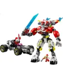 LEGO Building Blocks Set 71497, Tiger Tank And High-Speed Racing Car, Boys And Girls Children's Toy, Birthday Gift