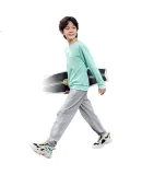 361° Children's Sweatshirt, Spring And Autumn, for Boys And Girls Aged 3-14, Versatile School Sports Pullover Hoodie, Jade Color, Size 170