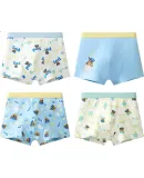PAW PATROL Children's Underwear Boys Cotton Boxer Briefs 3-9 Years Old Girls Four-Corner Underwear 4-Pack Blue Team 120