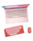 Huashuoadou Wireless Bluetooth Keyboard, Trendy Dual Color, Dotted Keys, Silicone Non-Slip Foot Pad, Portable, Suitable for Laptops, Tablets, IPad, Light Blue