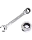 STANLEY Metric Precision Polished Ratchet Wrench, Double-Ended Quick-Release, 8mm Plum Blossom Open-End Ratchet Wrench, 89-908