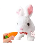 Cawndilla Families Children's Pretend Play Toy, for Girls Aged 3-6, Realistic Electric Plush Rabbit Doll, Moving Christmas Gift
