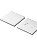 Honeywell Switch Socket Panel, Four-Hole, 86-Type Concealed Ultra-Thin Frameless Wall Socket, A8 Cream White