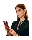IM-CHEN [Italian Imported Oudilan] Phone Case for Huawei Purax, Purax Collector's Edition Foldable Screen Protective Case, Wide Full Coverage Shockproof Business Phone Case for Men And Women - Red