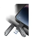 PHILIPS 64GB Type-C USB3.2 Dual Interface Phone Flash Drive, 61UT-C Metal Rotating, High-Speed Read/write, Business Office Study Durable USB Drive