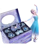Disney Children's Toy, Girl's Birthday Gift for Ages 3-6, Elsa Princess Beading Gift Box, DIY Handmade Musical Jewelry Box