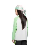 XTEP Children's Clothing, Girls' Big Kids Moisture-Wicking Contrasting Color Long-Sleeve Knit Sweater, Summer Green, 170cm