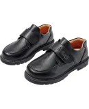 Balaqi Boys' Classic Preppy Style Black Leather Shoes, Spring And Autumn Performance Shoes for Boys, Soft-Soled Loafers BL3355 Black Size 31