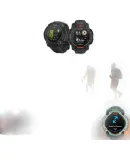 GARMIN Instinct 3 Solar, Dark Night Black, 45mm Solar-Powered Outdoor Sports Smartwatch for Adventure Running Hiking