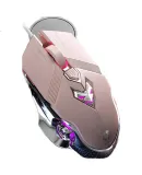 HP G100 Wired Gaming Mouse in Milk Tea Color, E-Sports Mixed Light Four-Level Adjustable DPI Ergonomic Gaming Mouse for Internet Cafes