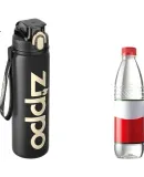 ZIPPO Sports Water Bottle for Men, Portable High-Temperature Resistant Tritan Cup, Outdoor Large Capacity Aesthetically Pleasing Plastic Cup