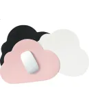 EXCO Cloud Leather Mouse Pad Small Cute Waterproof Leather Desk Pad, Small Mouse Pad for Computer Office, Portable Mouse Pad for Men And Women, White 0506