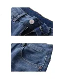 Jeanswest Men's Outdoor Sports Shorts Summer Casual Breathable Comfortable Denim Five-Point Pants Trendy Fashion Outdoor Washed Blue 31