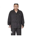 LangSha Plus Size Pajamas for Men, Spring And Autumn Pure Cotton, Loose-Fitting Long-Sleeve Cardigan for Overweight Men, Casual Loungewear, Suitable for Men up to 300 Jin (150 Kg)