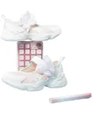 XTEP Children's Shoes Girls' Toddler Butterfly Decoration Velcro Casual Shoes Pure Pink/sail White 27