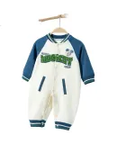 Disney Boys' Cartoon Casual Comfortable Romper, Beige, 66cm